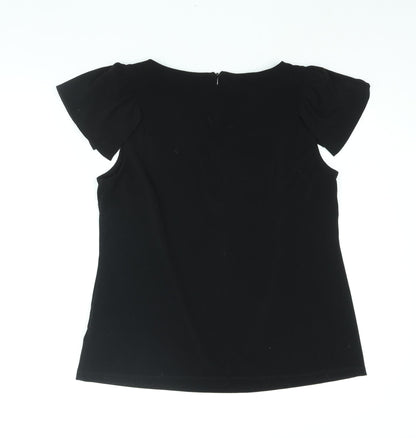 Womens UK Size 14 Phase Eight Black Basic Blouse