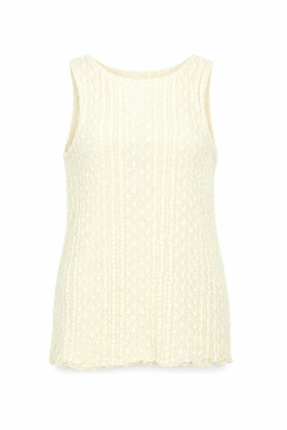 River Island Womens Ivory Polyamide Camisole Blouse Size 14 Scoop Neck