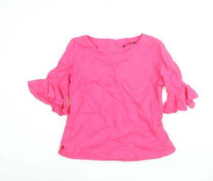 Womens UK Size 12 Marks and Spencer Pink Basic Blouse