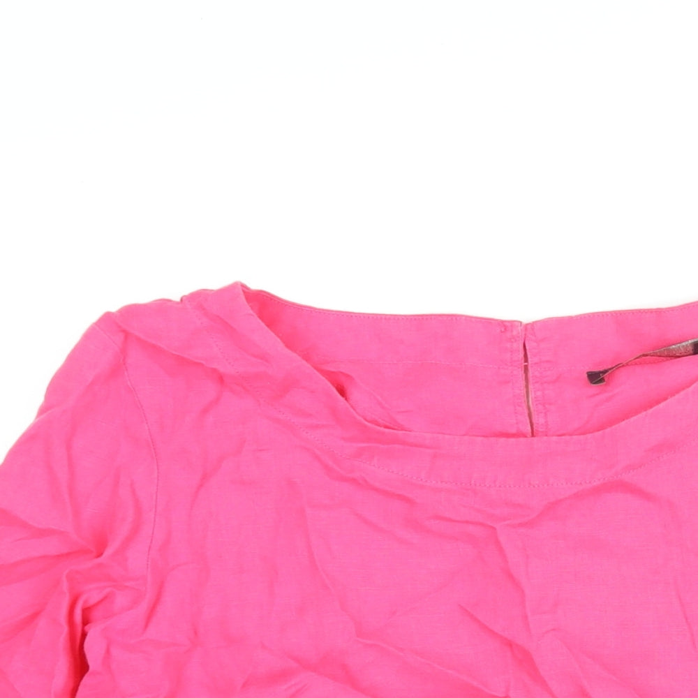 Womens UK Size 12 Marks and Spencer Pink Basic Blouse