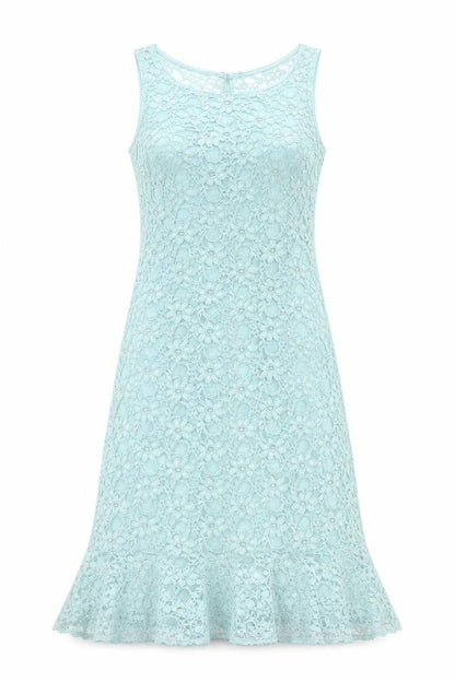 Mosaic Womens Blue Nylon Shift Size 10 Round Neck Zip - Frill
