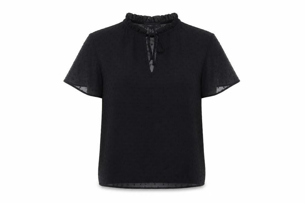 Womens UK Size 6 New Look Black Basic Blouse