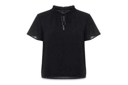 Womens UK Size 6 New Look Black Basic Blouse