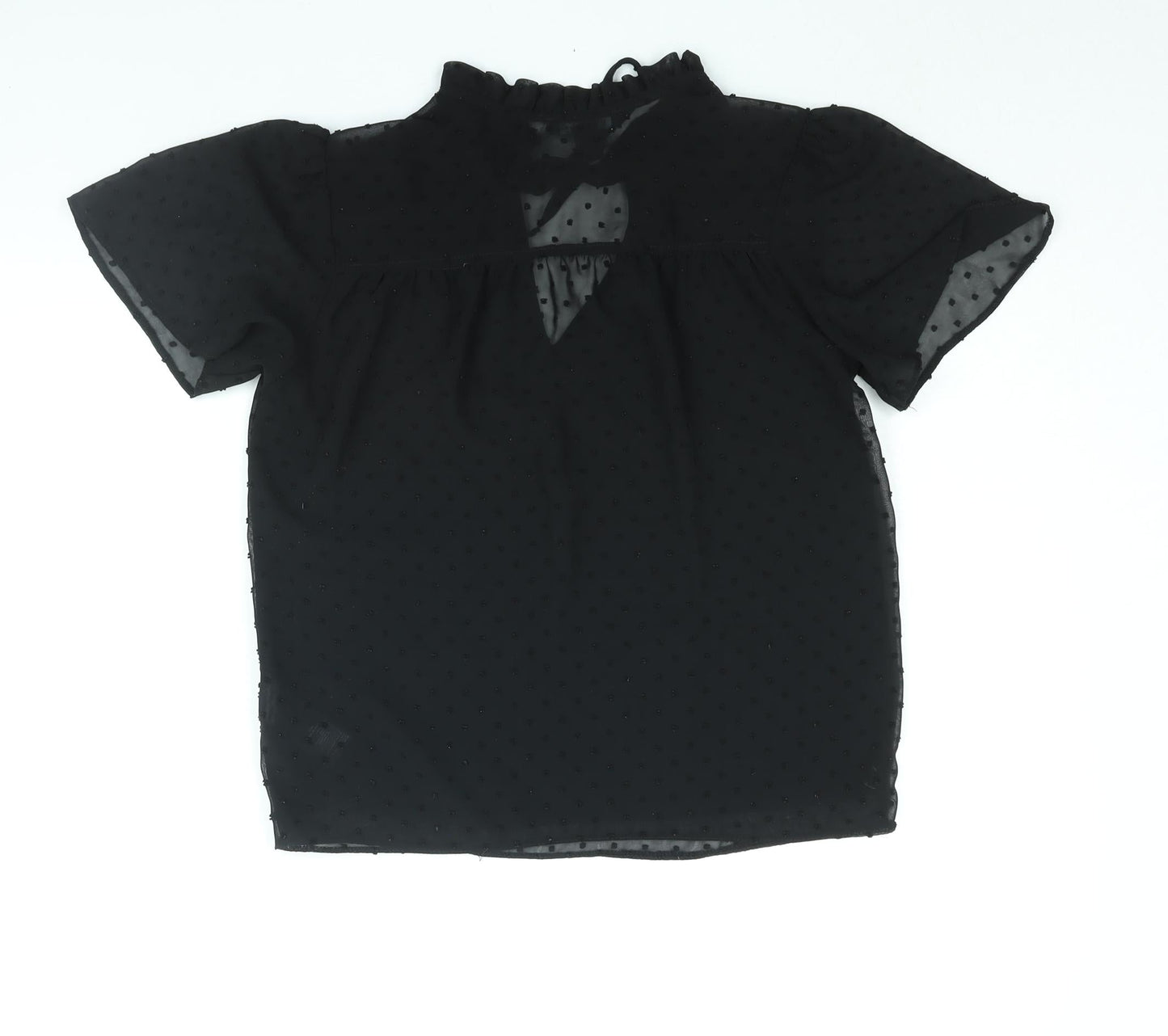 Womens UK Size 6 New Look Black Basic Blouse