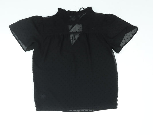 Womens UK Size 6 New Look Black Basic Blouse