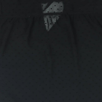Womens UK Size 6 New Look Black Basic Blouse