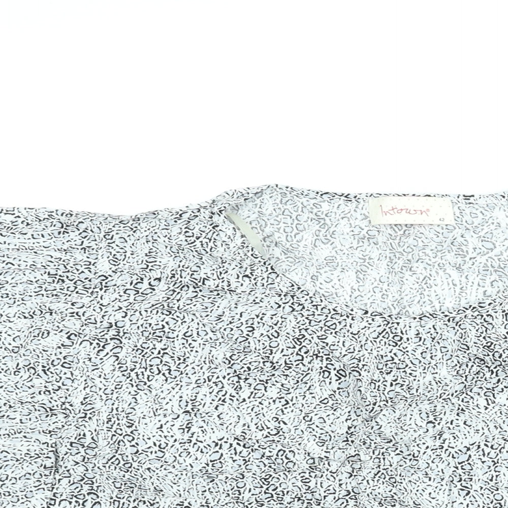 Womens UK Size 14 Intown Grey Basic Blouse