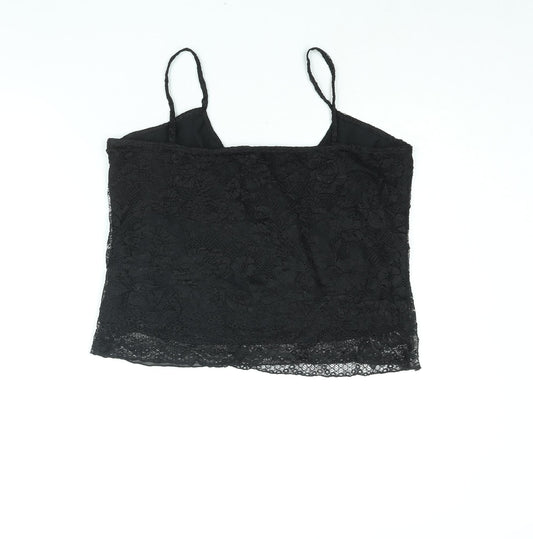 Womens UK Size 16 Berkertex Black Camisole Blouse