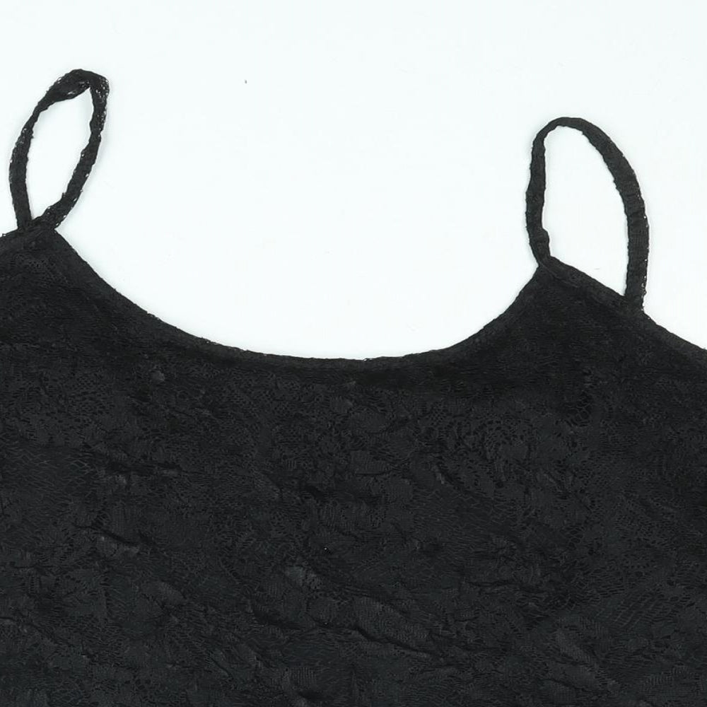 Womens UK Size 16 Berkertex Black Camisole Blouse
