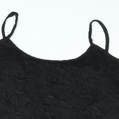 Womens UK Size 16 Berkertex Black Camisole Blouse