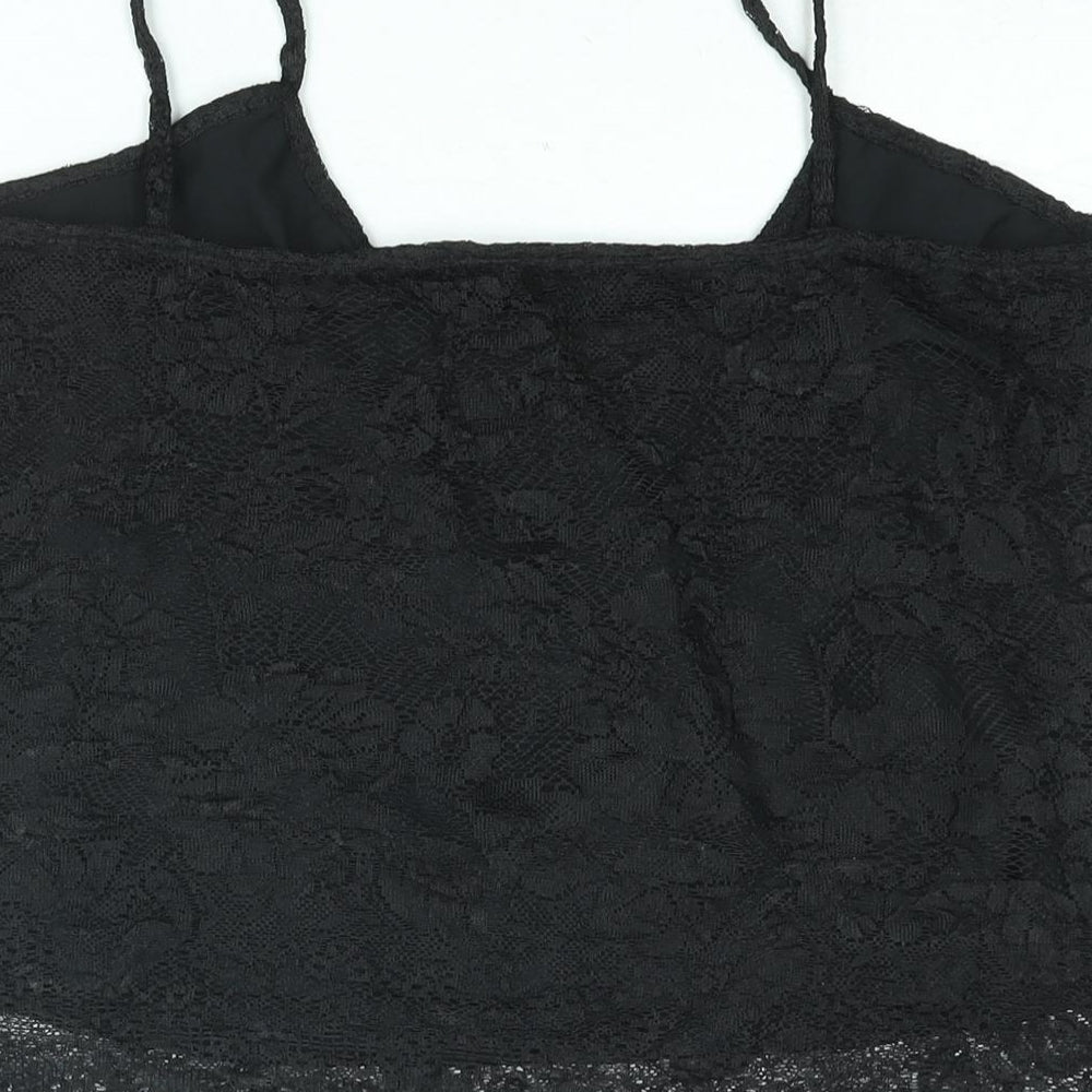 Womens UK Size 16 Berkertex Black Camisole Blouse