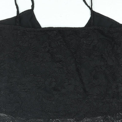 Womens UK Size 16 Berkertex Black Camisole Blouse