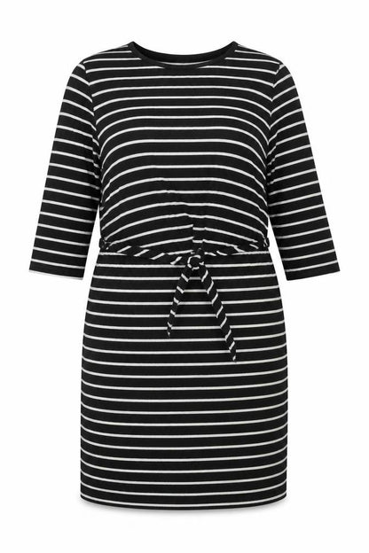 Blooming Marvellous Womens Black Cotton Shift Size 18 Round Neck Pullover - Tie Detail