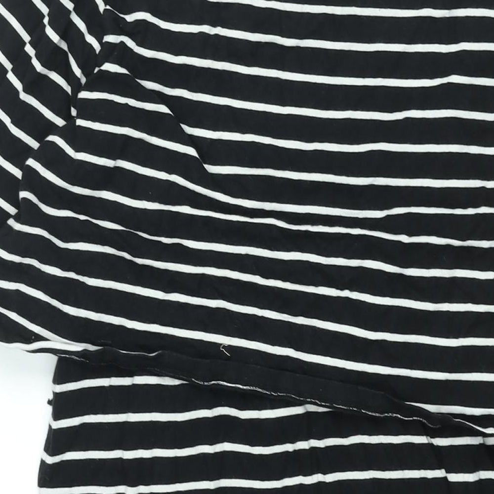 Blooming Marvellous Womens Black Cotton Shift Size 18 Round Neck Pullover - Tie Detail