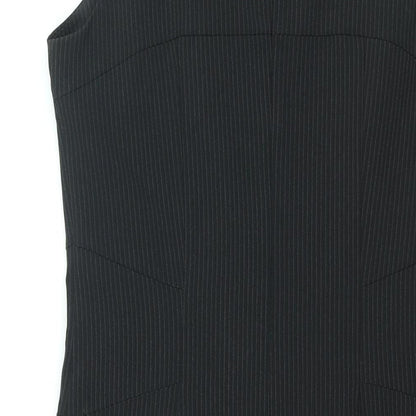The Department Womens Black Polyester Pencil Dress Size 10 Round Neck Zip - Double Vented