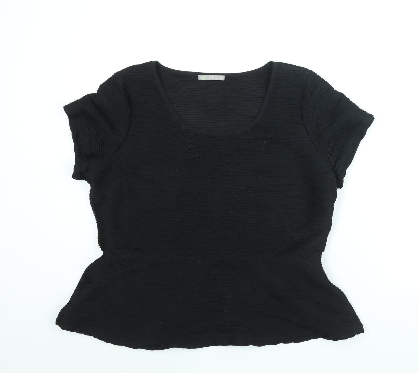 Womens UK Size 18 Marks and Spencer Black Basic Blouse