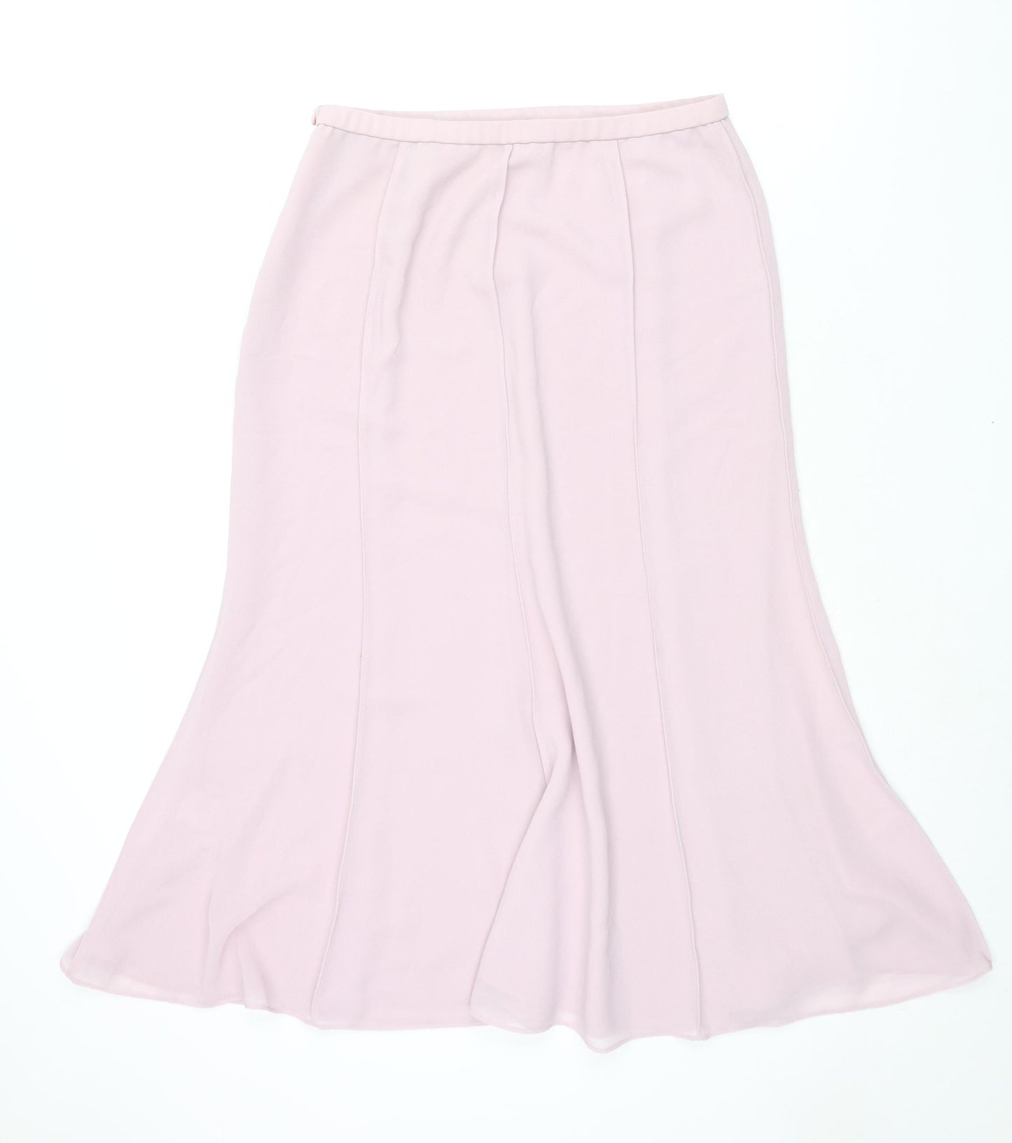 Gina Bacconi Womens Pink Polyester Trumpet Skirt Size 14 Zip