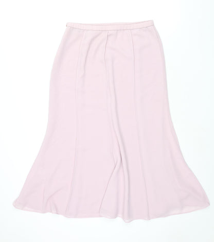 Gina Bacconi Womens Pink Polyester Trumpet Skirt Size 14 Zip