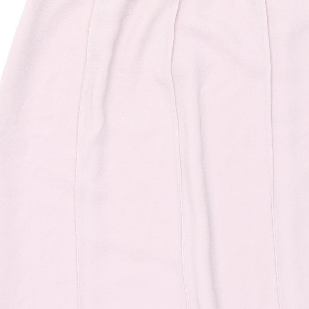 Gina Bacconi Womens Pink Polyester Trumpet Skirt Size 14 Zip