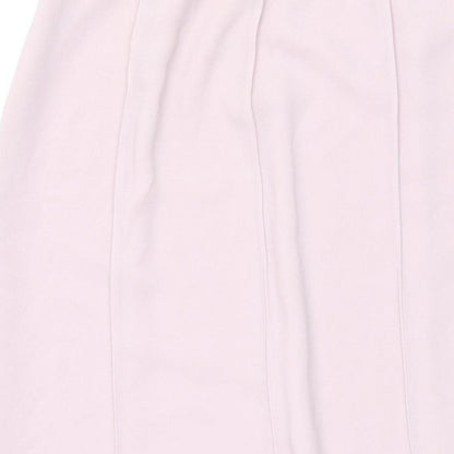 Gina Bacconi Womens Pink Polyester Trumpet Skirt Size 14 Zip
