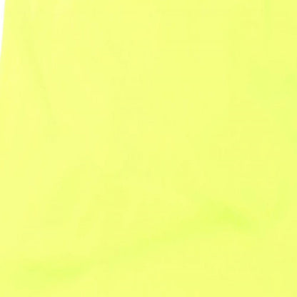 Warehouse Womens Yellow Polyester Maxi Size 14 Scoop Neck Pullover - Side Slits