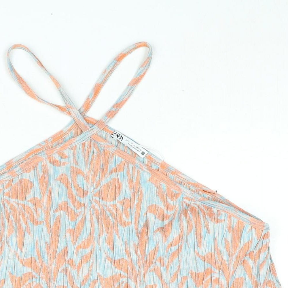 Womens UK Size L Zara Multicoloured Camisole Blouse