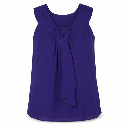 Marks & Spencer Womens Purple Polyester Camisole Blouse Size 14 Round Neck - Waterfall