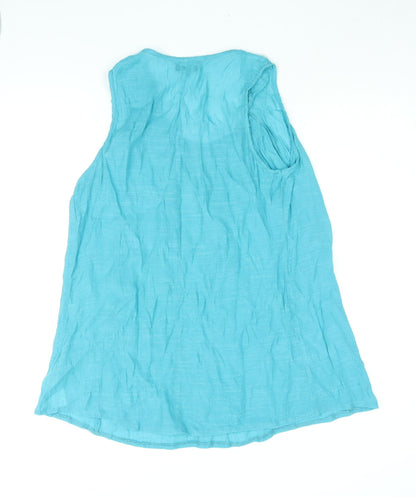 Cellbes Womens Blue Polyester Mini Size 14 Scoop Neck Pullover - Size 14-16 Rhinestone Neckline