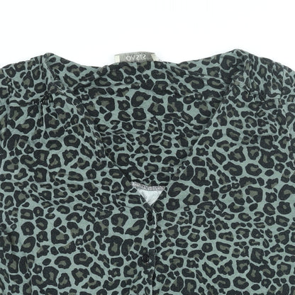 Womens UK Size S Oasis Green Basic Blouse