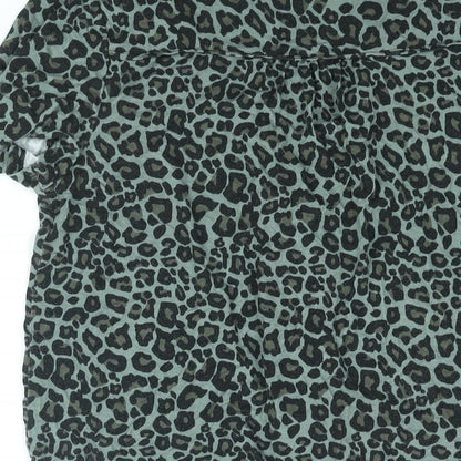 Womens UK Size S Oasis Green Basic Blouse