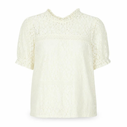 Faith & Joy Womens Ivory Polyester Basic Blouse Size XL Mock Neck