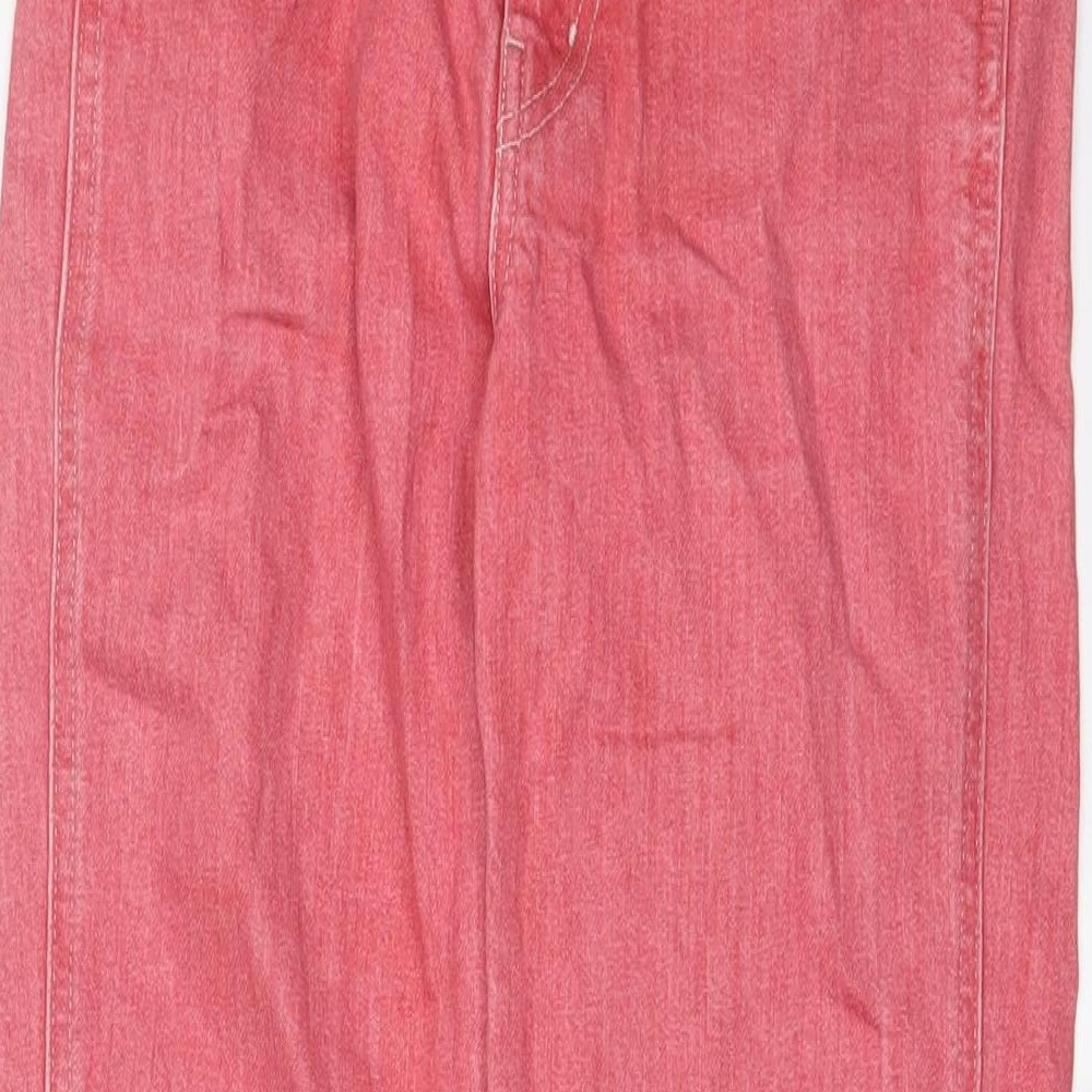 Womens UK Size 26 in Uniqlo Regular Fit Straight Pink Jeans