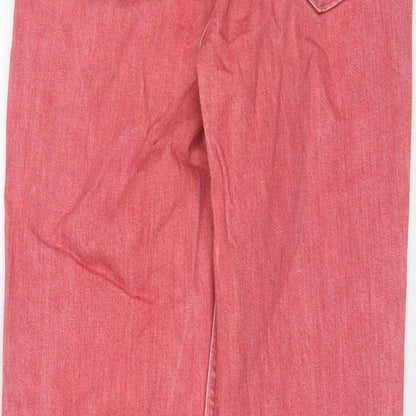 Womens UK Size 26 in Uniqlo Regular Fit Straight Pink Jeans