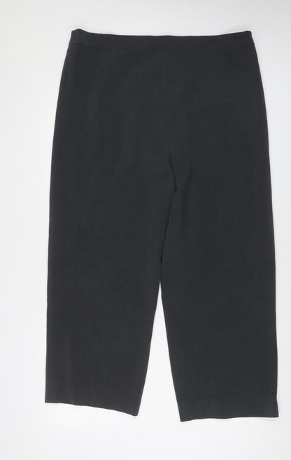 Enigma Womens Grey Polyester Trousers Size 40 in L27 in Regular Zip