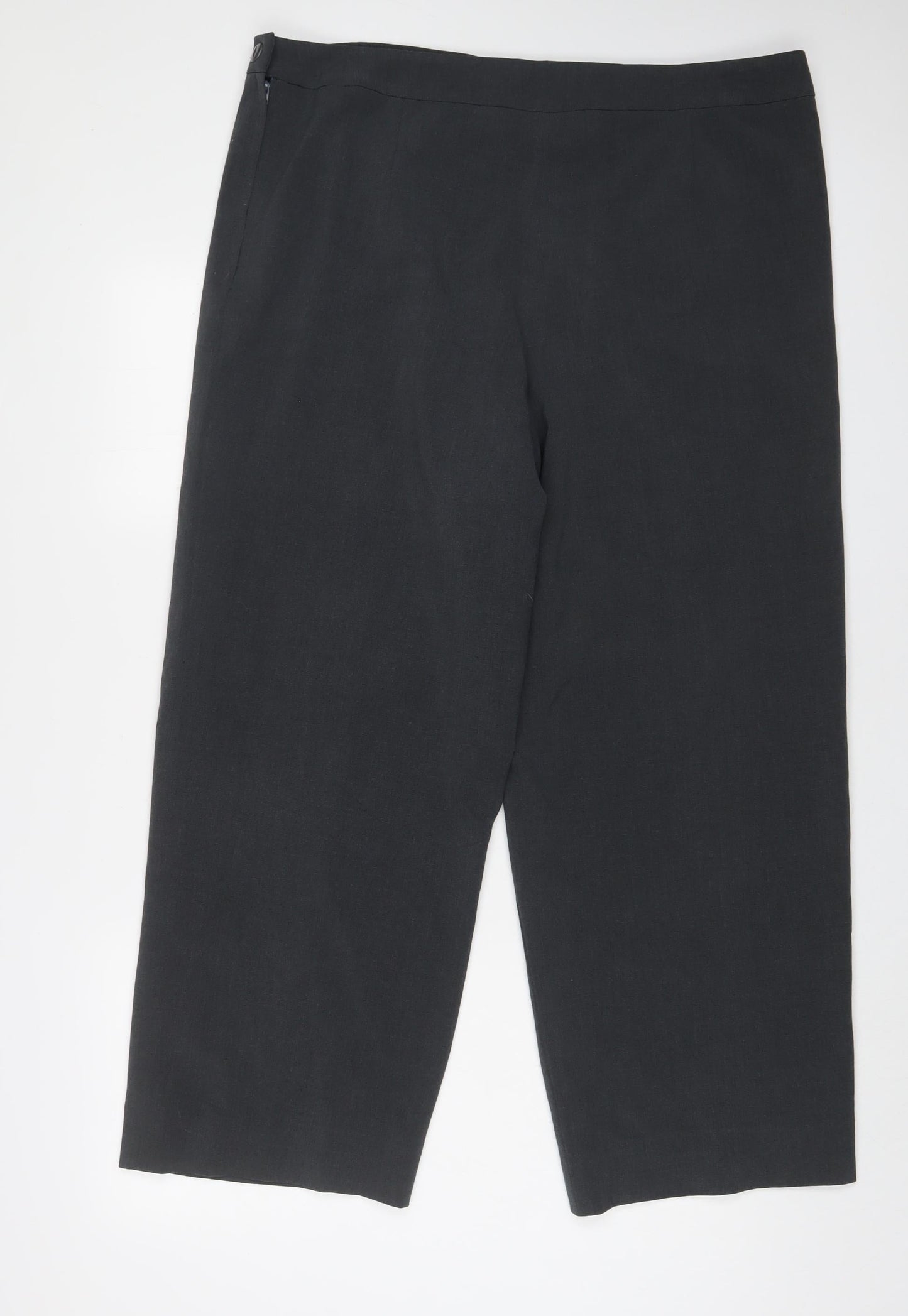 Enigma Womens Grey Polyester Trousers Size 40 in L27 in Regular Zip