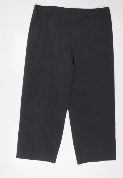 Enigma Womens Grey Polyester Trousers Size 40 in L27 in Regular Zip