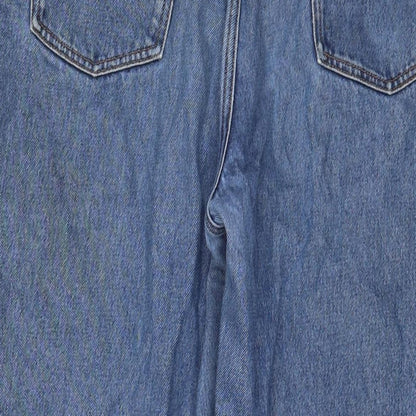 COLLUSION Womens Blue Cotton Mom Jeans Size 34 in L34 in Regular Zip