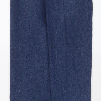 Denim & Co. Womens Blue Cotton Skinny Jeans Size 8 L31 in Regular Zip