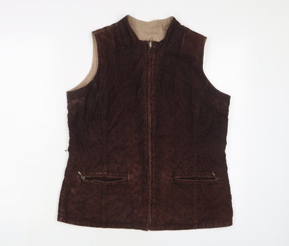 Womens UK Size 12 DASH Brown Gilet