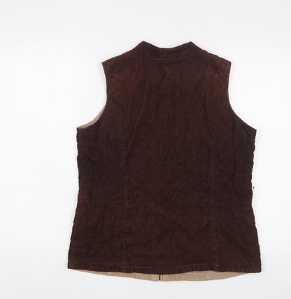 Womens UK Size 12 DASH Brown Gilet