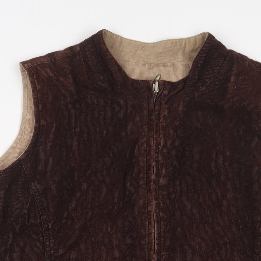 Womens UK Size 12 DASH Brown Gilet