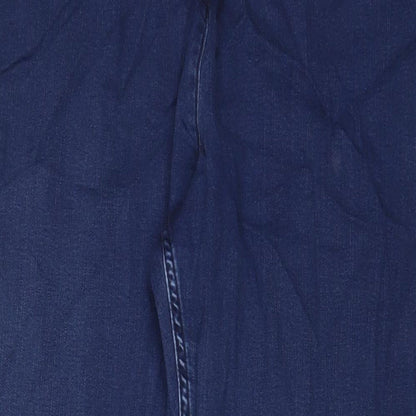 Classic Womens Blue Cotton Capri Jeans Size 20 L27 in Regular Zip