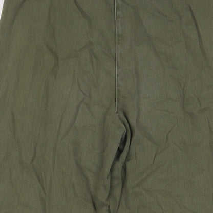 BDG Womens Green Cotton Wide-Leg Jeans Size S L22 in Regular Zip