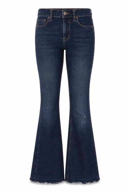 Womens UK Size 26 in Topshop Regular Fit Flared Blue Jeans