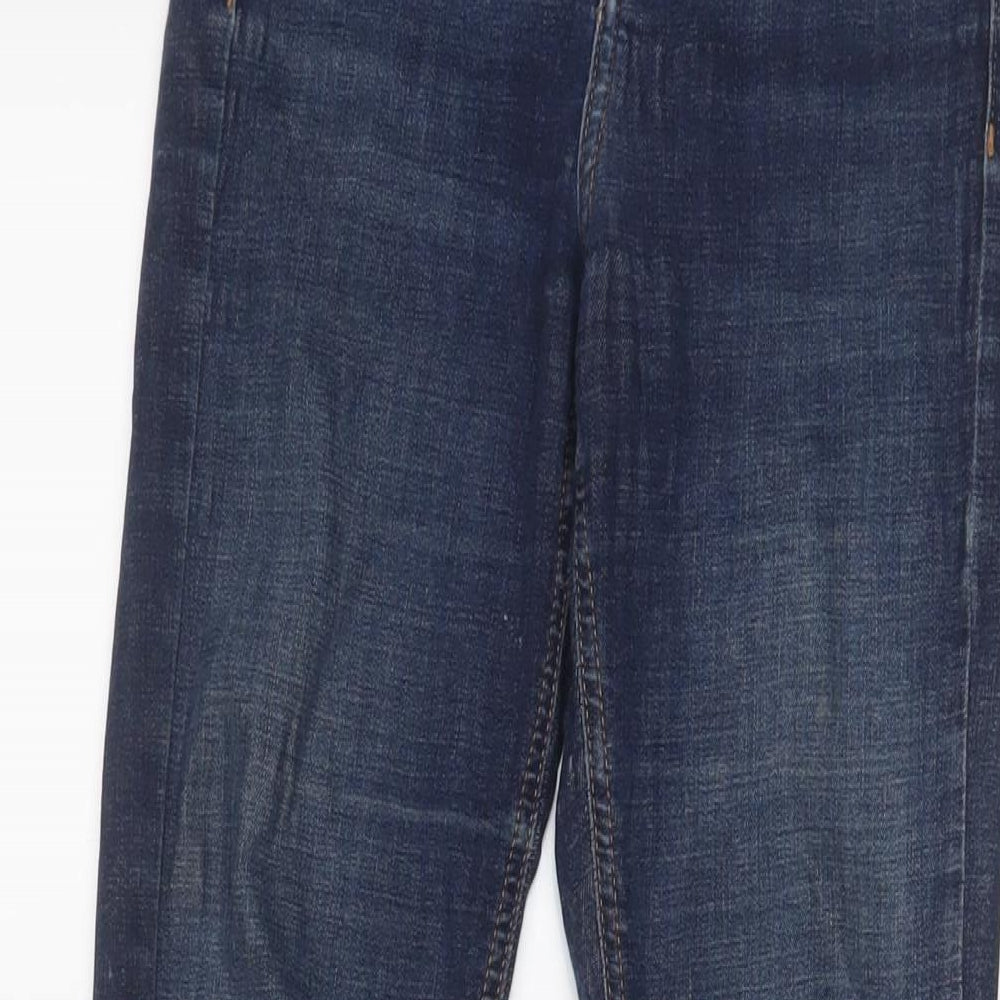 Womens UK Size 26 in Topshop Regular Fit Flared Blue Jeans