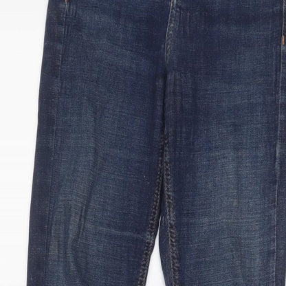 Womens UK Size 26 in Topshop Regular Fit Flared Blue Jeans