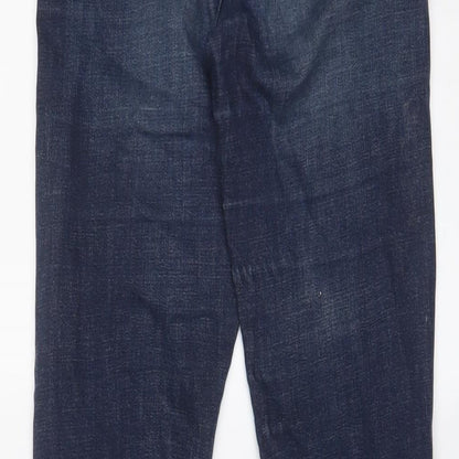 Womens UK Size 26 in Topshop Regular Fit Flared Blue Jeans