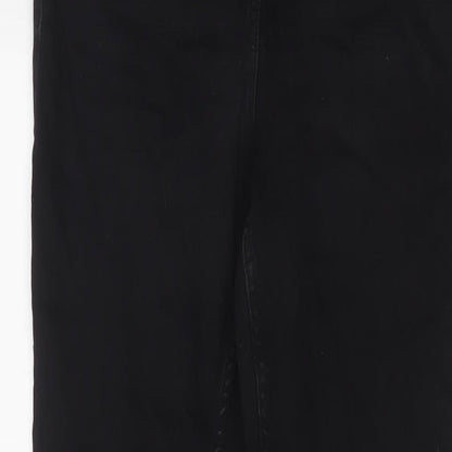 Papaya Womens Black Cotton Skinny Jeans Size 12 L20 in Regular Zip