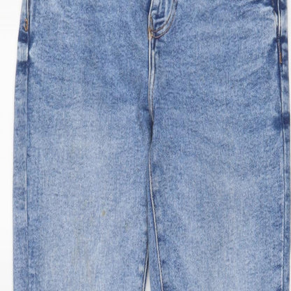 Zara Womens Blue Cotton Skinny Jeans Size 8 L28 in Regular Zip