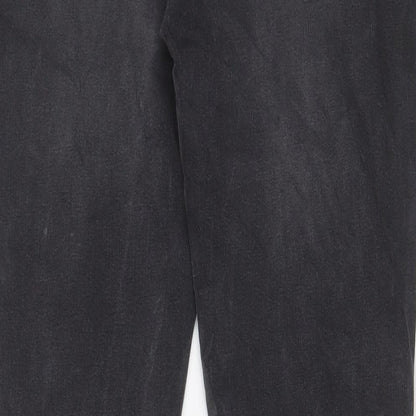 Ziggy.Denim Mens Grey Cotton Straight Jeans Size 36 in L31 in Regular Zip